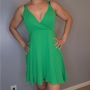 Forever 21 Vibrant Green Mini Dress